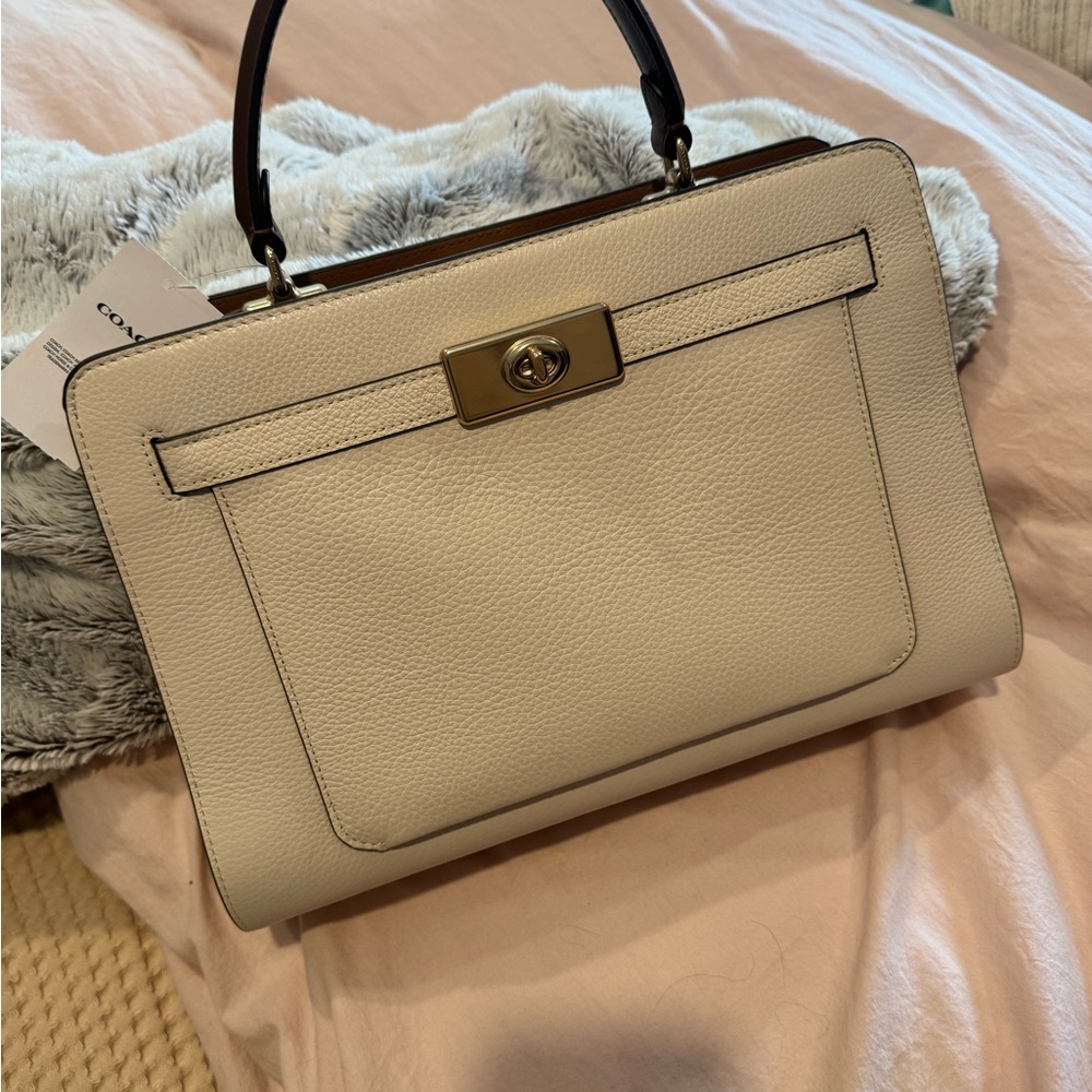 Coach Cream Leather Handbag